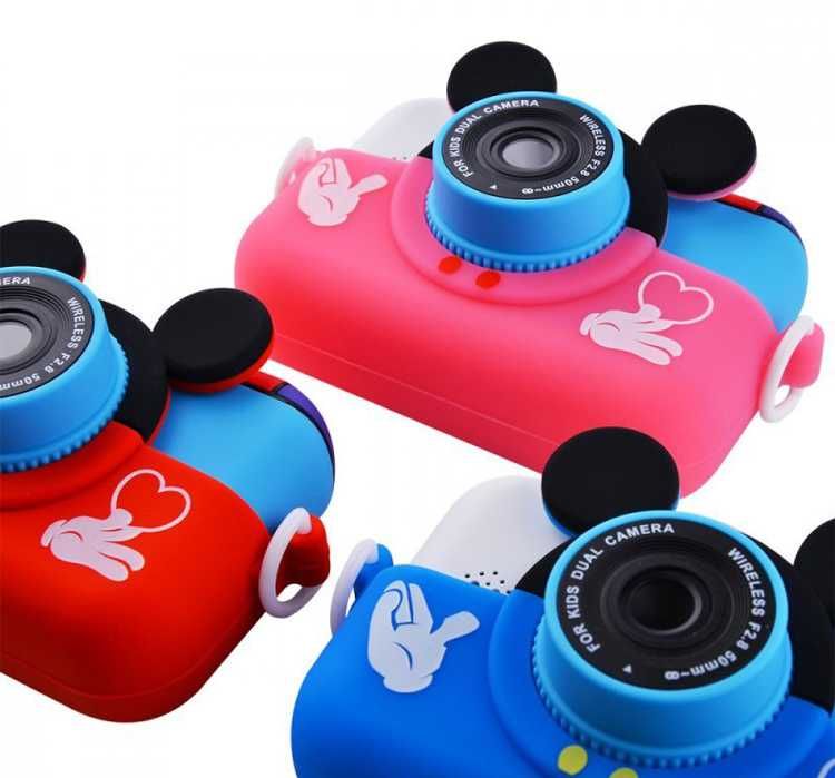 8 GB в ПОДАРУНОК! Дитячий фотоапарат рожевий Міккі Маус