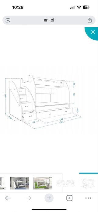 Łóżko dwu piętrowe NOWE