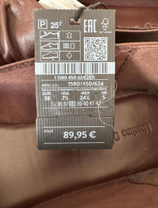 Балетки Massimo Dutti Испания туфли натуральная кожа