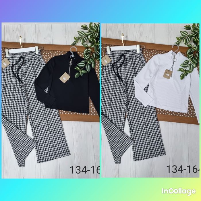 костюм двійка штани палацо+гольф/134,140,152,164