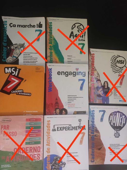 Livros de fichas/cadernos de atividade