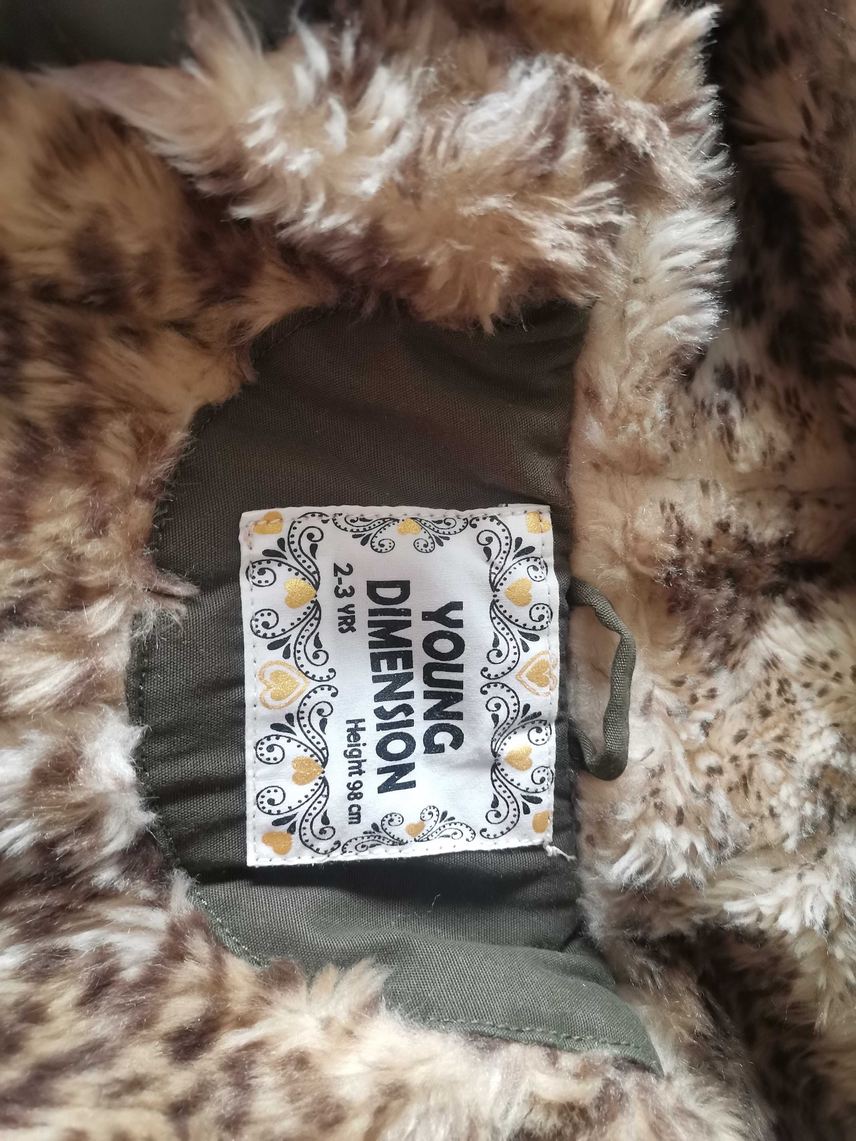 kurtka zimowa / parka khaki rozm 92/98