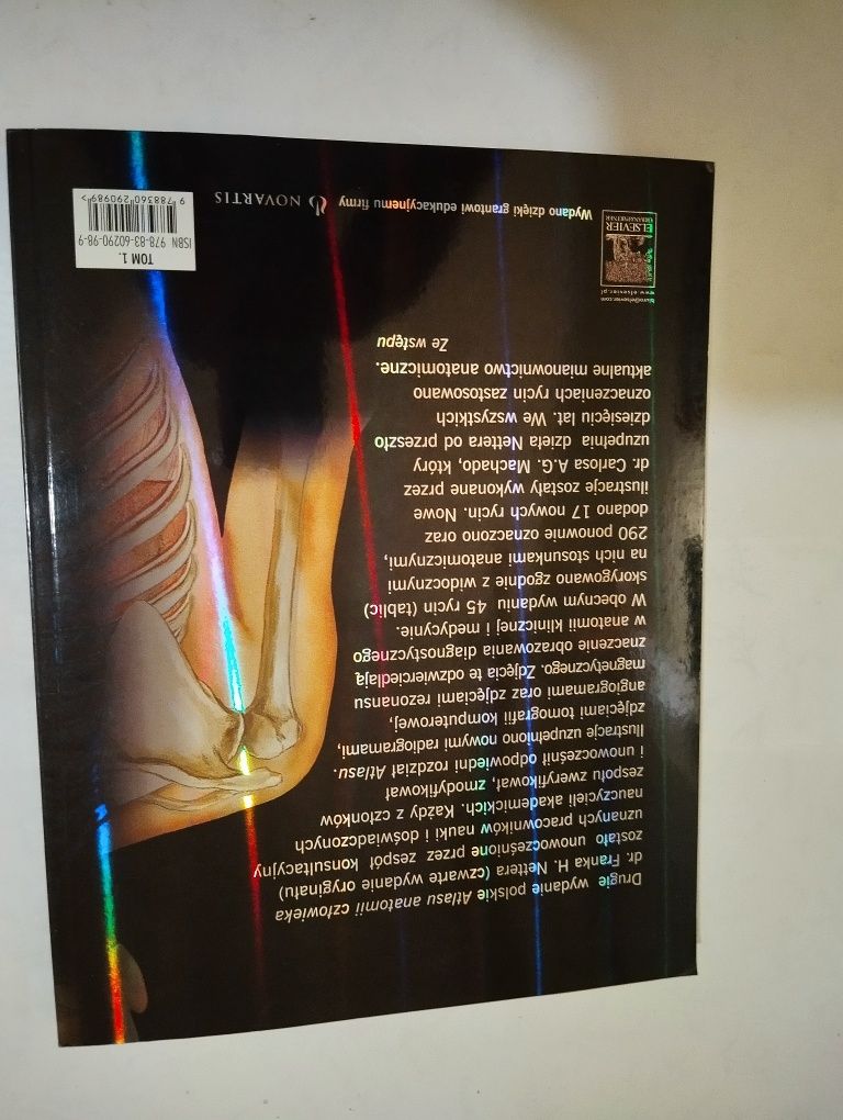 Album Atlas anatomii człowieka tom 1. Frank Henry Netter.