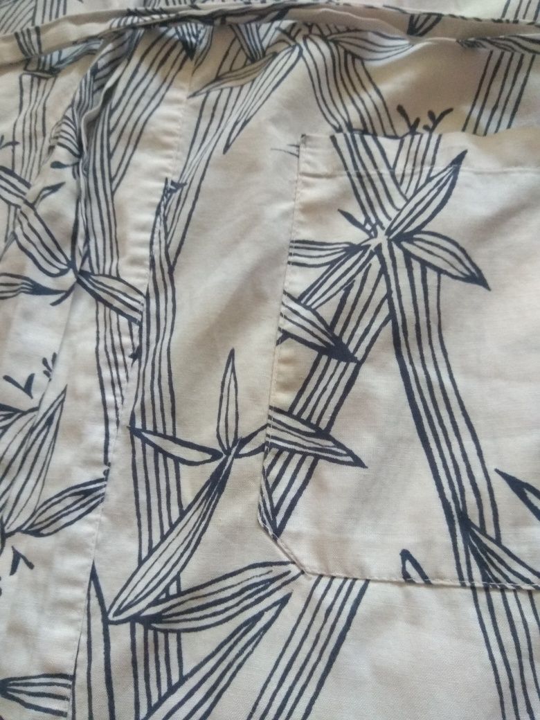 M/L  Długi Szlafrok Bawełna Japoński styl