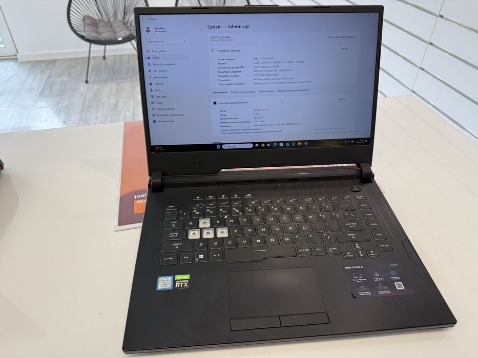 Asus ROG Strix G531G – i7 / GTX / 16 GB RAM / 512 SSD