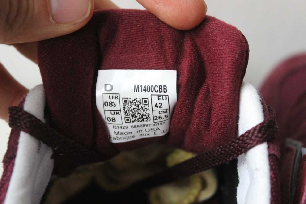 New Balance M1400 CBB Made in U.S.A. bordo bordowy 42 26,5 cm