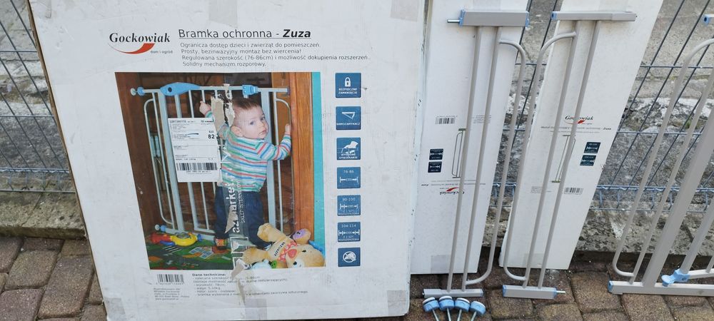 Bramka barierka bariera zabezpieczająca drzwi schody 76-114cm