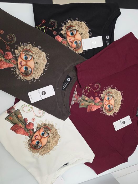 Bluzka damska Magnes Lines biała lub czarna