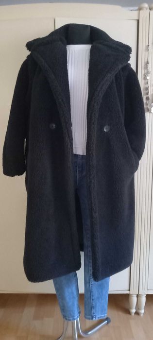 Płaszcz damski zimowy Teddy kożuch baranek oversize roz.XL/XXL Boohoo