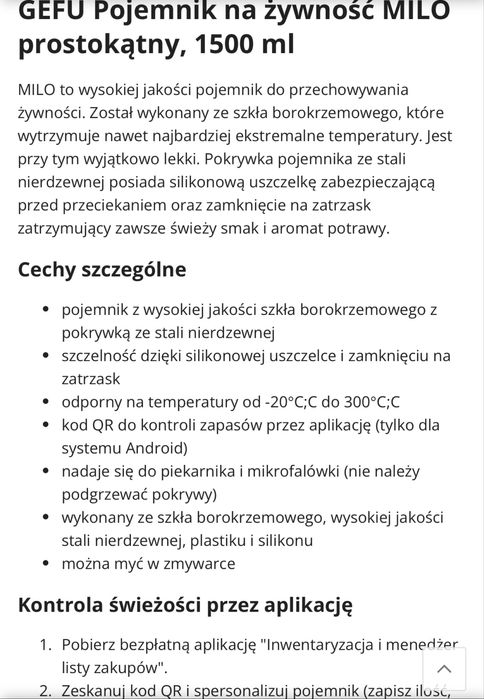 Gefu TANIO pojemnik na zywnosc 1, 5 l