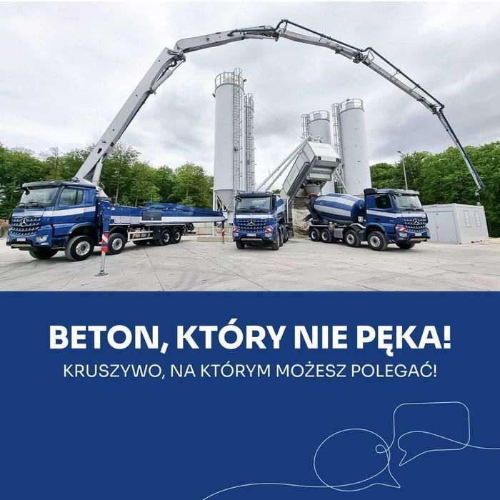 Beton B20 B25 C20 cement suchy beton towarowy pompogruszka kruszywa