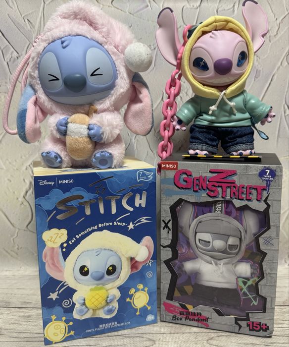 Оригінал‼️ Stitch Gen Street Eat Sleep Лабубу Miniso Disney