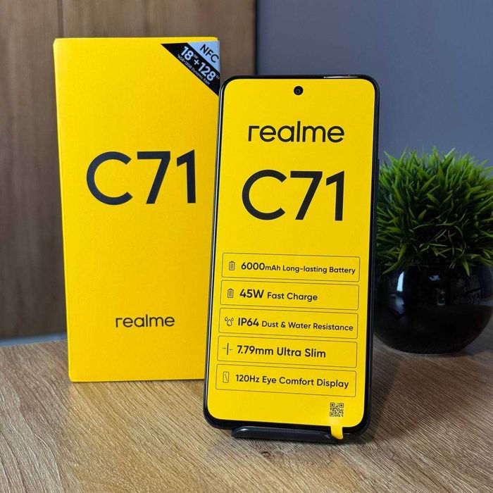 Телефон Realme C71 8/256GB Forest Owl 45W 6300 АКБ Купити Смартфон