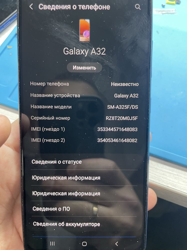 Samsung a32 a325 4/64gb плата(системна плата)материнська плата