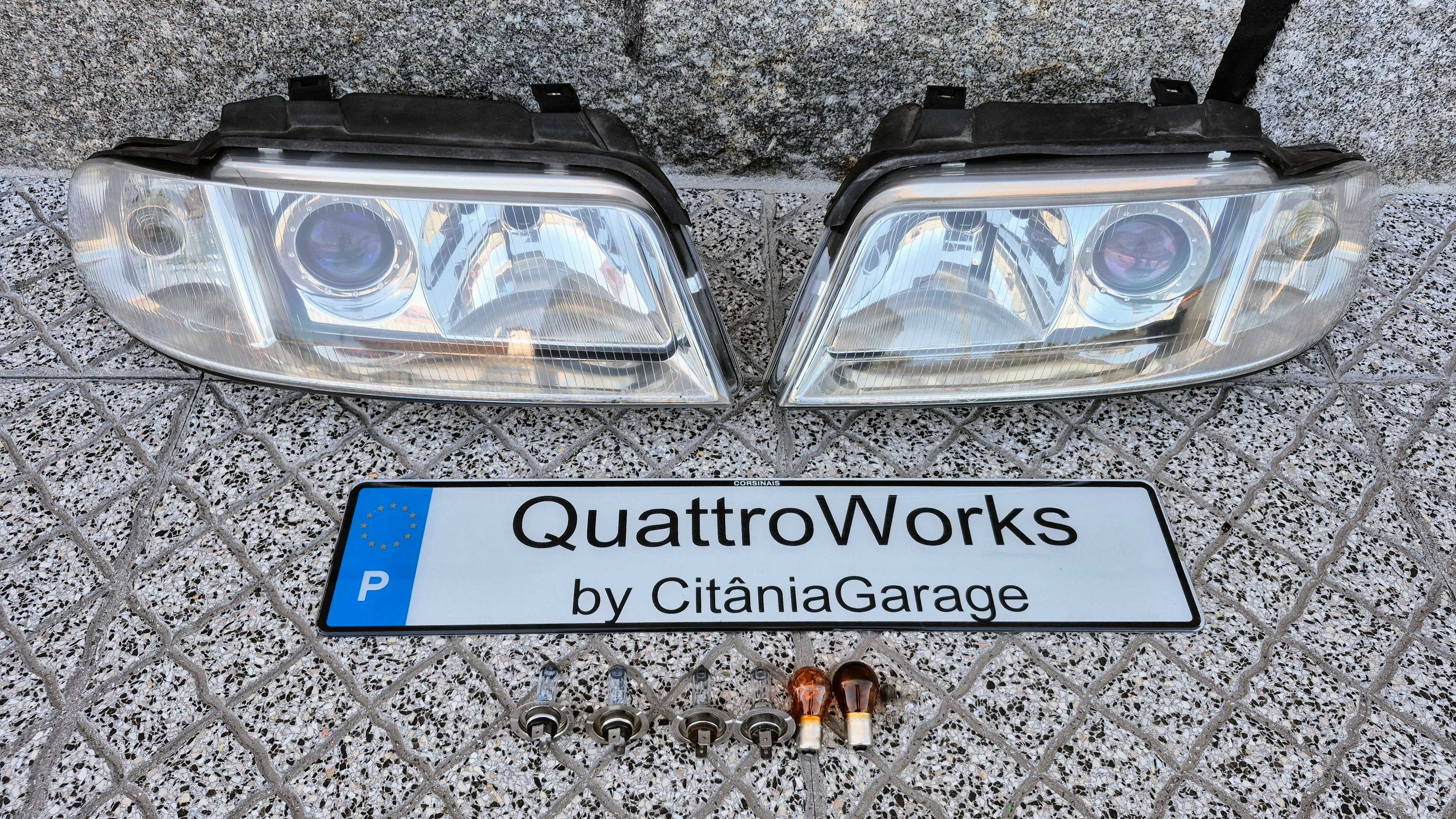 ÓTICAS/FARÓIS AUDI A4 B5 (8D) ORIGINAIS VALEO+ OLHO DE BOI EXCELENTES*