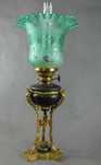Lampa naftowa brąz EMPIRE brenner W&W KOSMOS kominek klosz