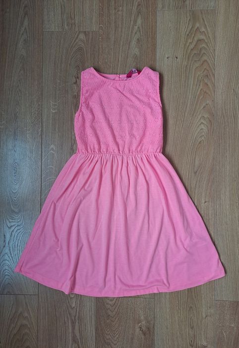 Летнее розовое платье сарафан для девочки