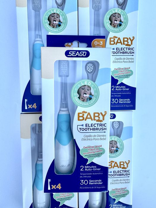 Оригінальна дитяча електро зубна щітка якісна колір рожевий блакитний