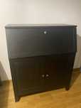 Drewniany sekretarzyk hemnes czarny ikea komoda biurko