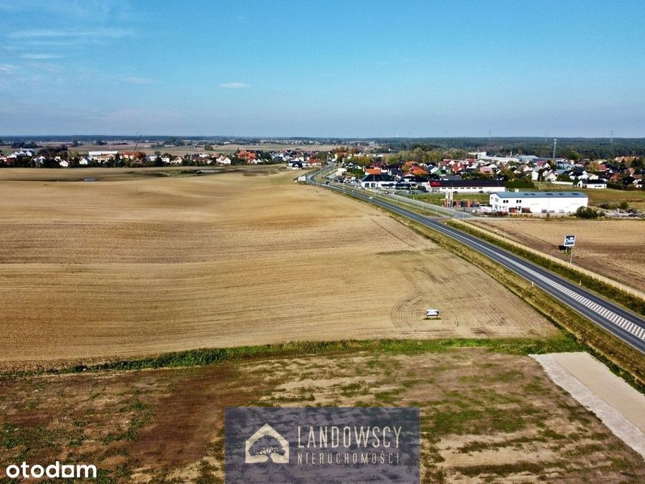 Działka przemysłowa przy drodze wojewódzkiej