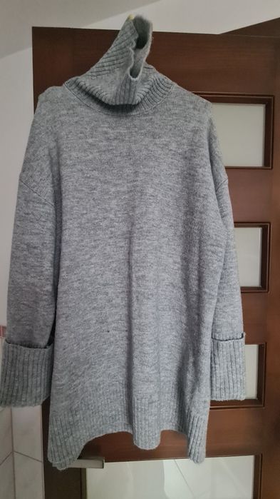 Szary sweter, golf, tunika Reserved