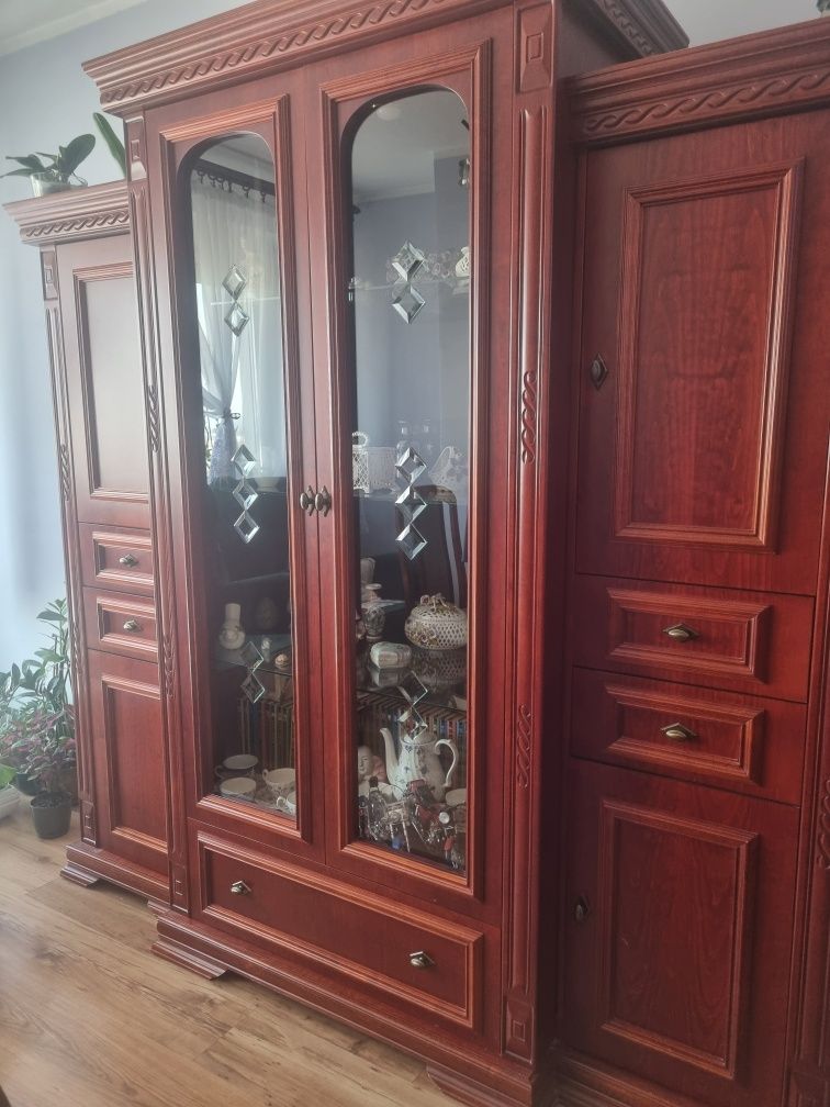 Komplet mebli do salonu komoda szafa witryna zestaw