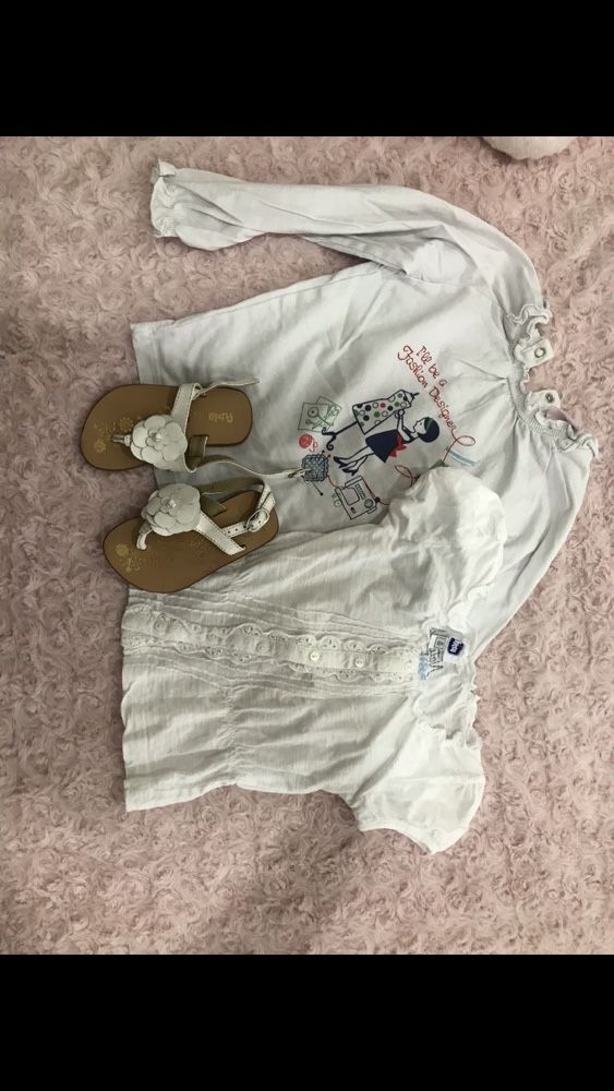 Sandalias 21 e 20 blusa chicco e pre-natal