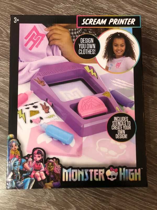 Monster High Scream Printer zestaw małego projektanta