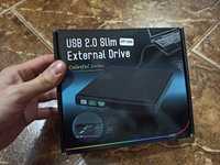 Внешний USB DVD-RW CD-RW привод, портативный дисковод пишущий