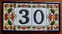 Numer 03 lub 30 ceramiczny na dom, budynek, elewację, do mieszkania