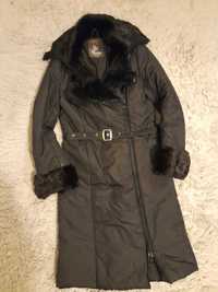Dolce&gabbana płaszcz zimowy czarny