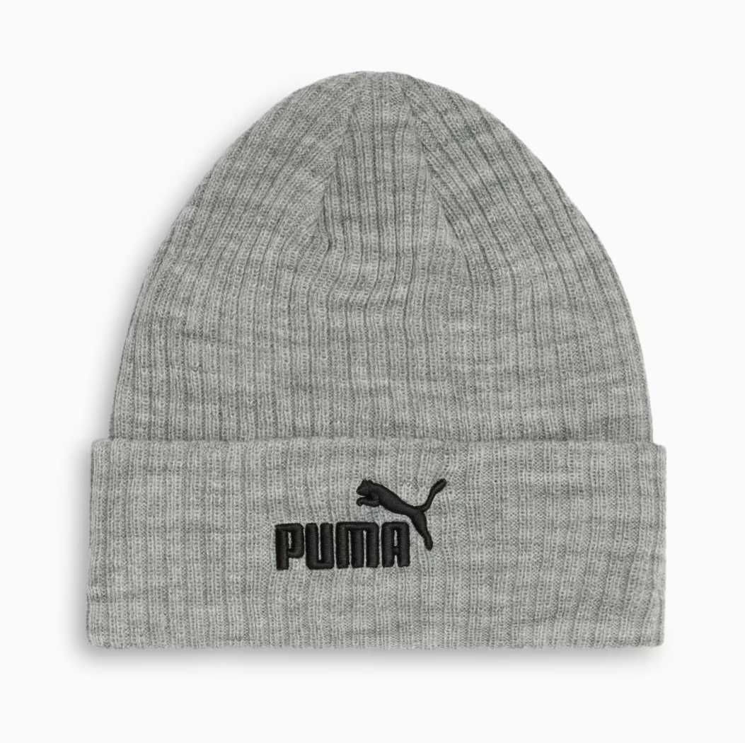 Чорна \ сіра зимова шапка puma ribbed cuff beanie нова оригінал з сша