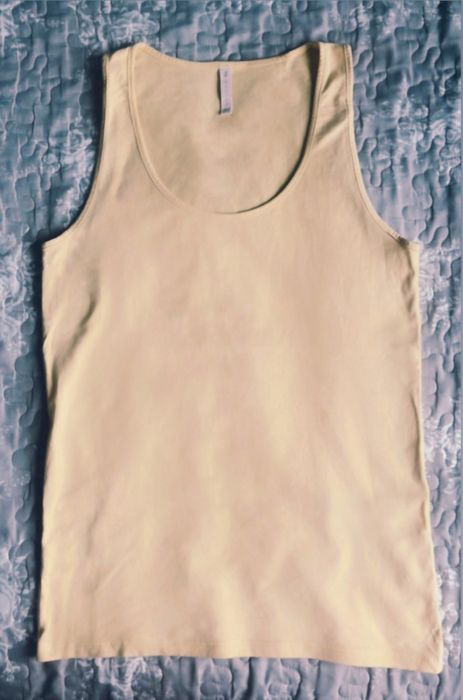 Żółty top bokserka gładki basic Stradivarius M