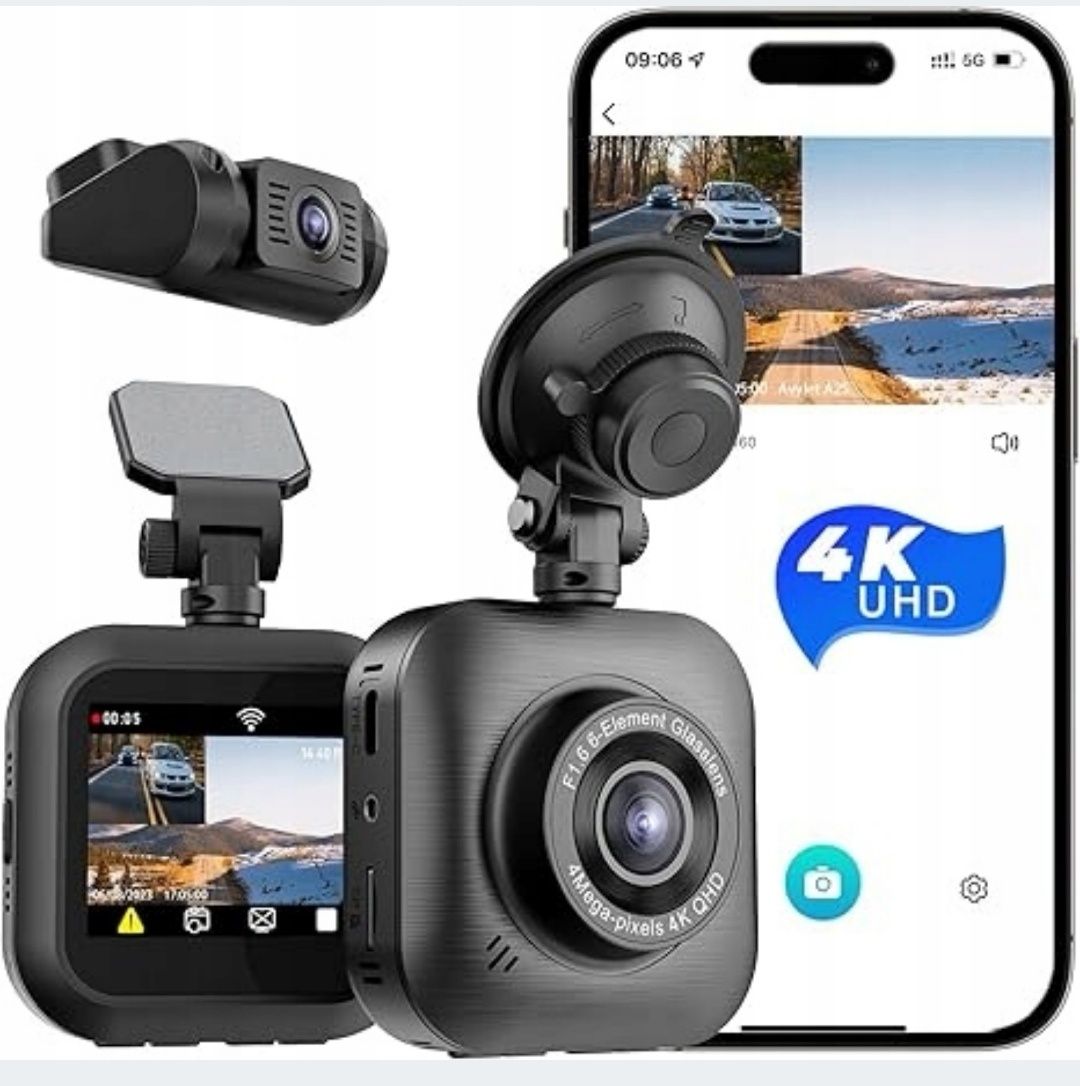 AVYLET A2S Kamera samochodowa przód i tył Wi-Fi 4K/1080P tryb parking