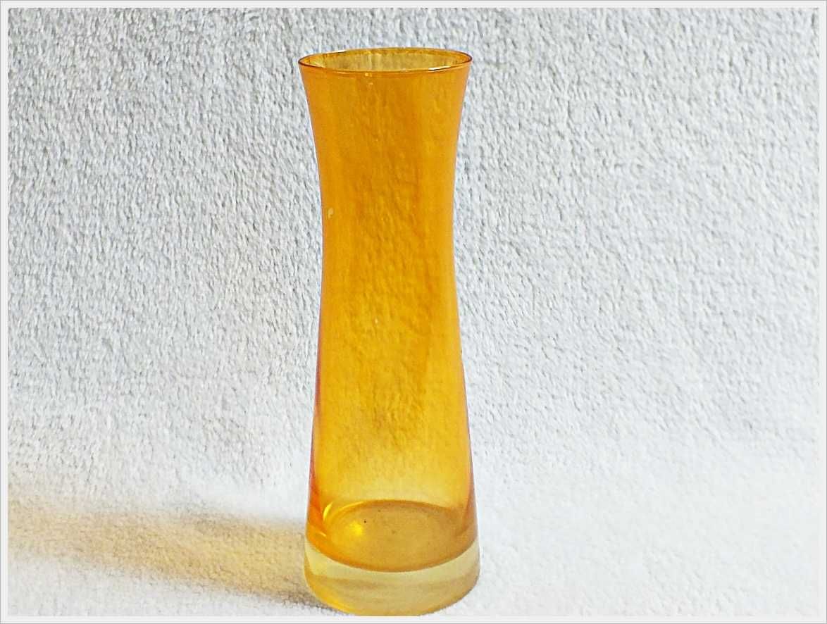 Stary wazon szkło żółto-pomarańczowe z lat 60-70 PRL Retro