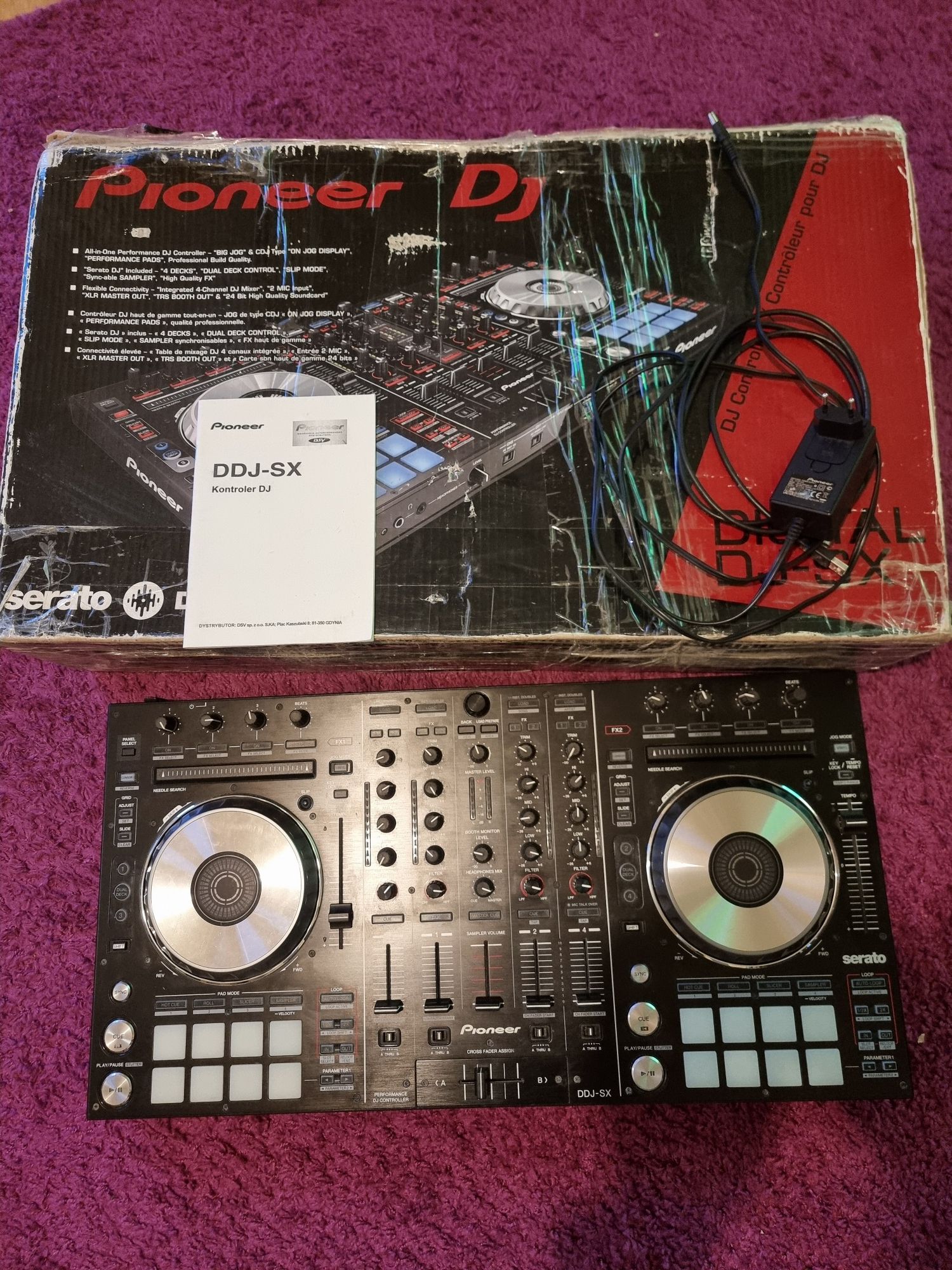 Pioneer DDJ SX kontroler 4 kanałowy