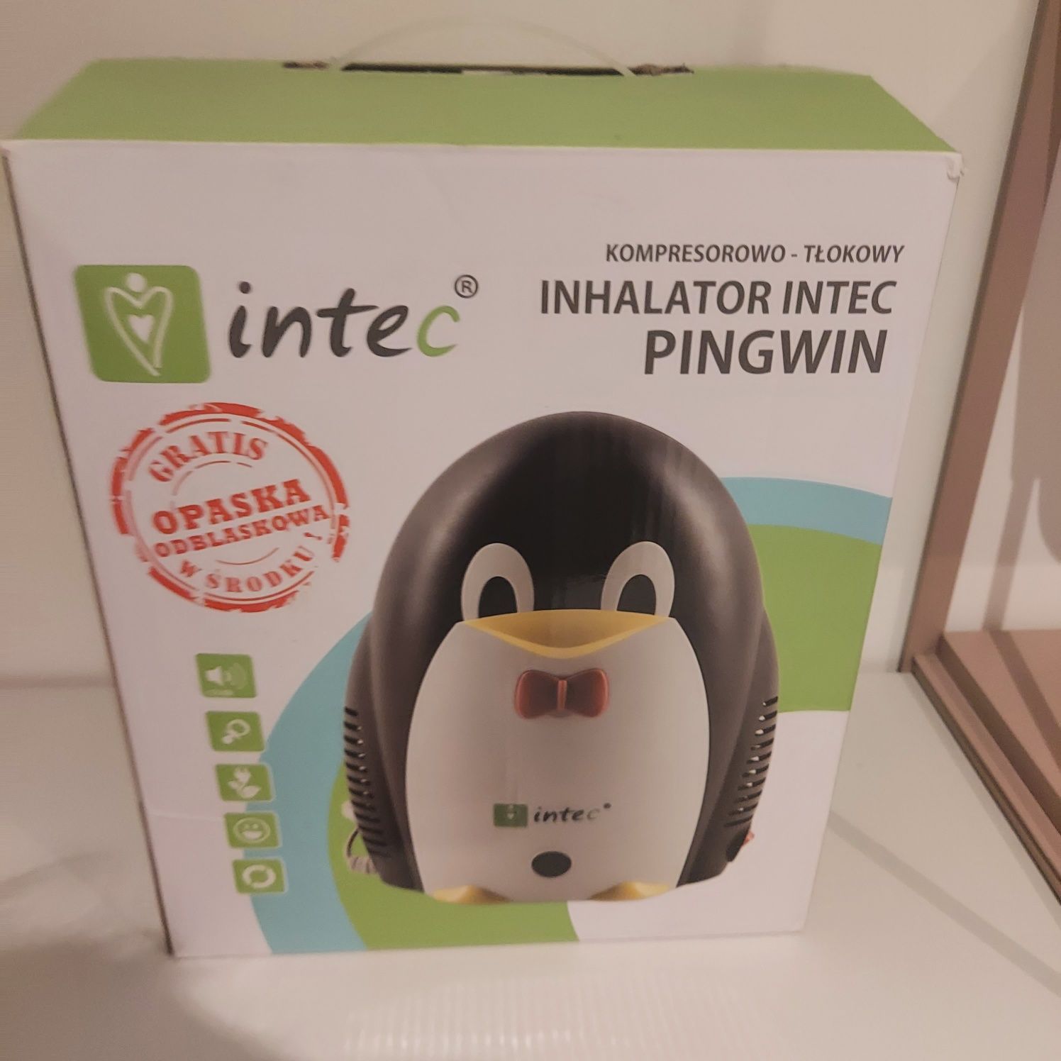 Intec, inhalator kompresorowo-tłokowy, Pingwin