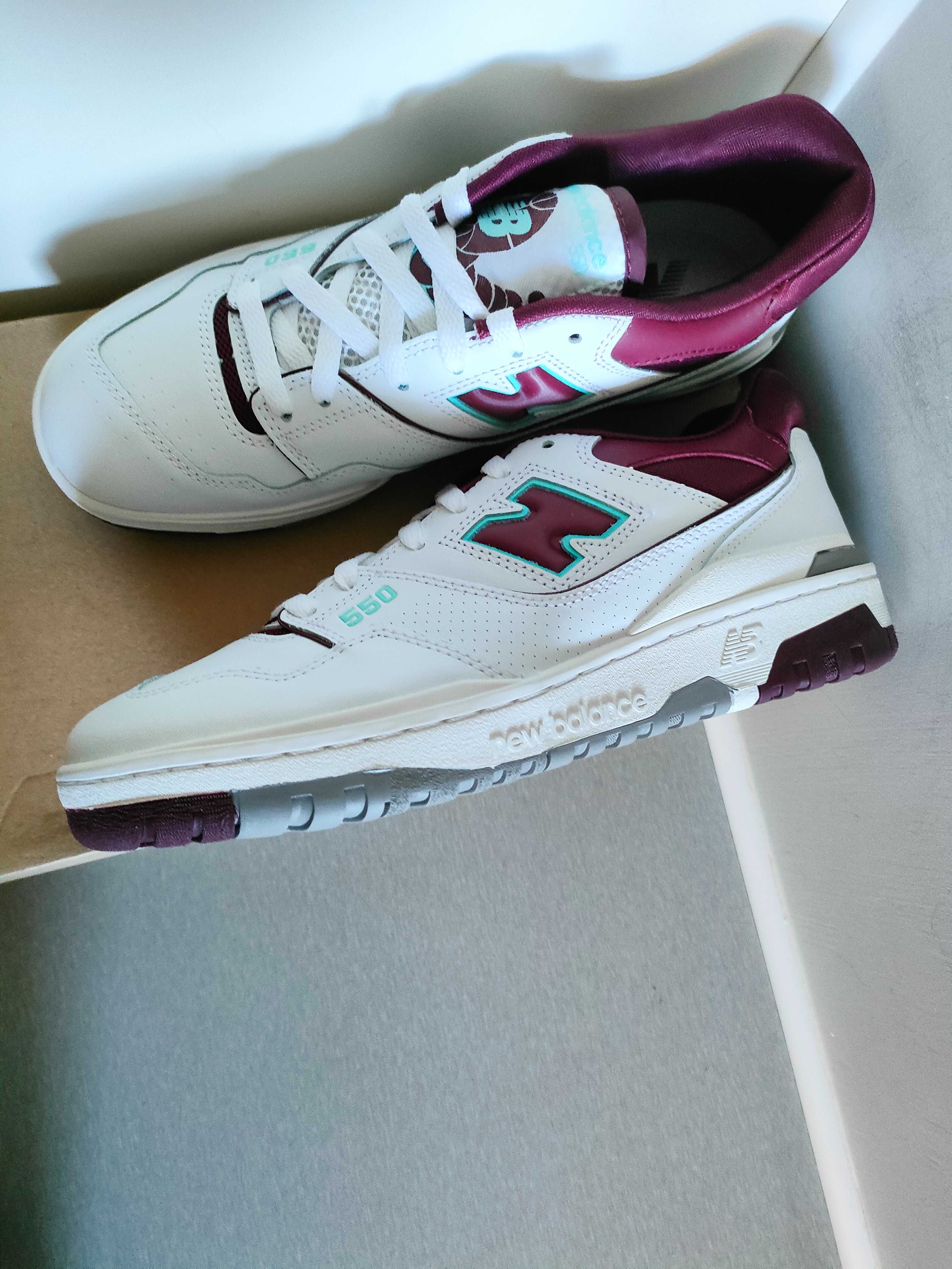 Buty new balance nb 550 burgundy cyan 42,5