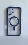 Etui/case przezroczyste z magsafe niebieskie iPhone 16 plus