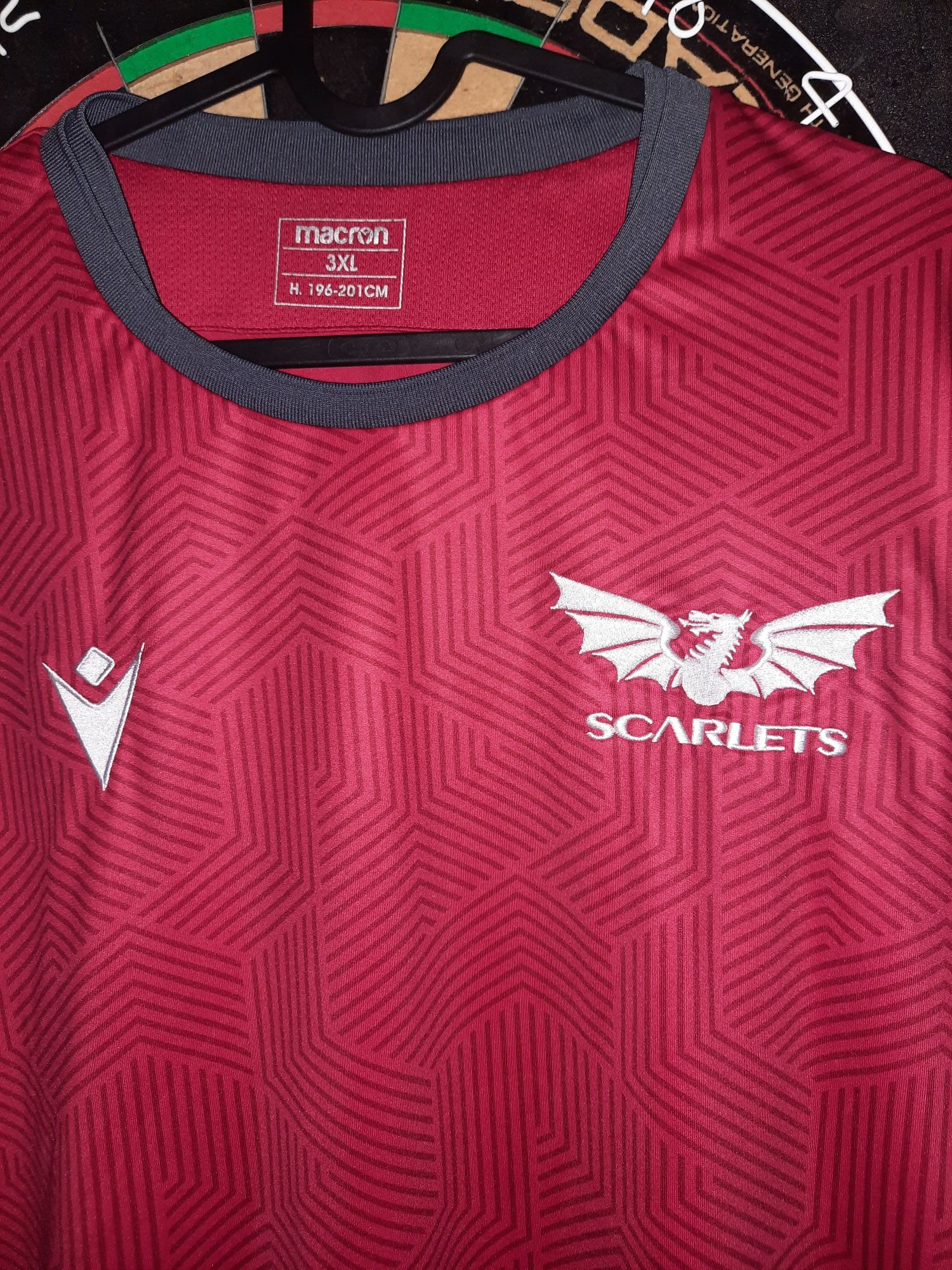 koszulka piłkarska rugby union Scarlets, Walia, Macron 3XL