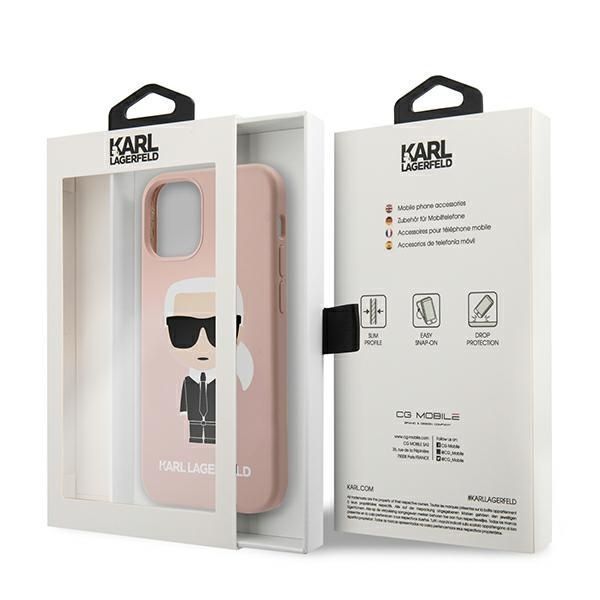 Etui Karl Lagerfeld Silicone do iPhone 12 Mini - Różowy