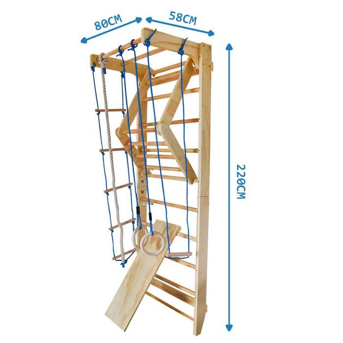 Drabinka Gimnastyczna z Akcesoriami  Trening i Zabawa Siłownia w Domu