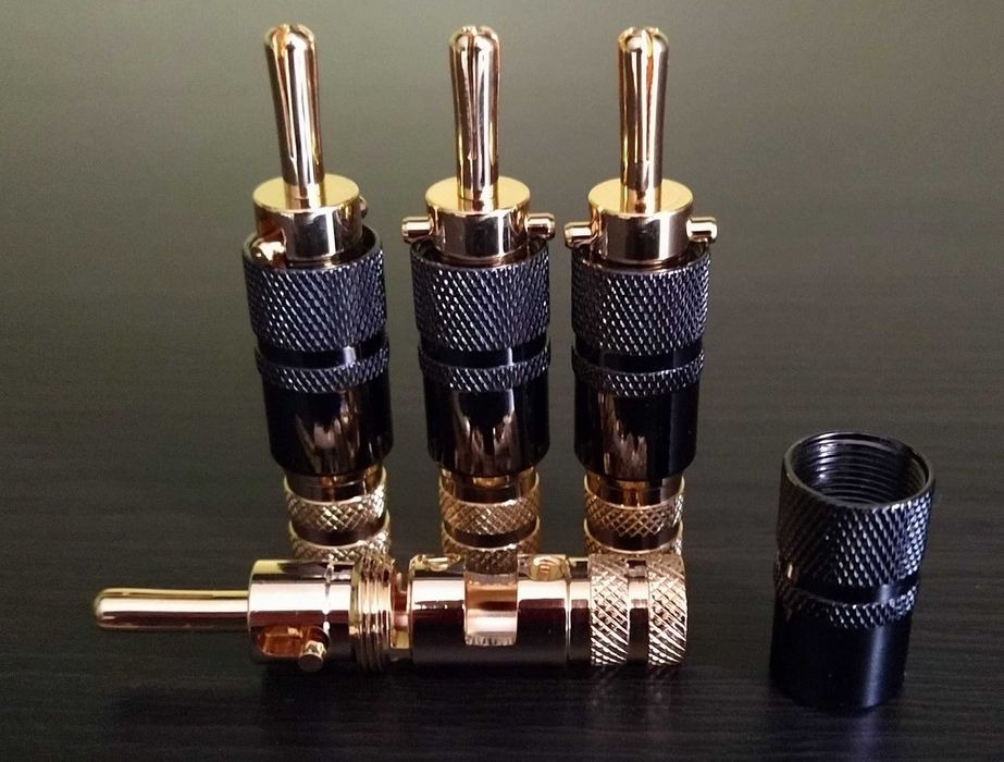 wtyki głośnikowe bananowe Valab type 644 rozporowe