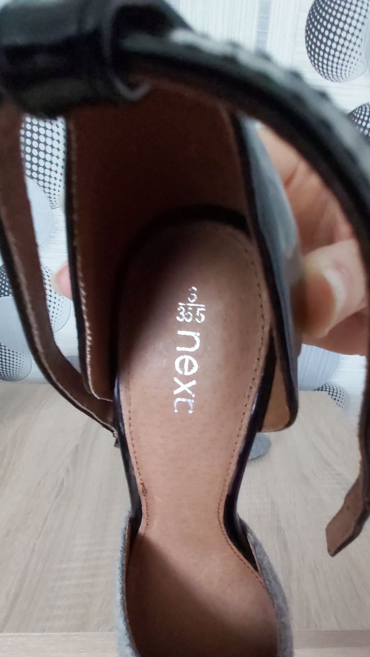 Buty na obcasie Next, czółenka na korku Next, szpilki Next, r. 35.5