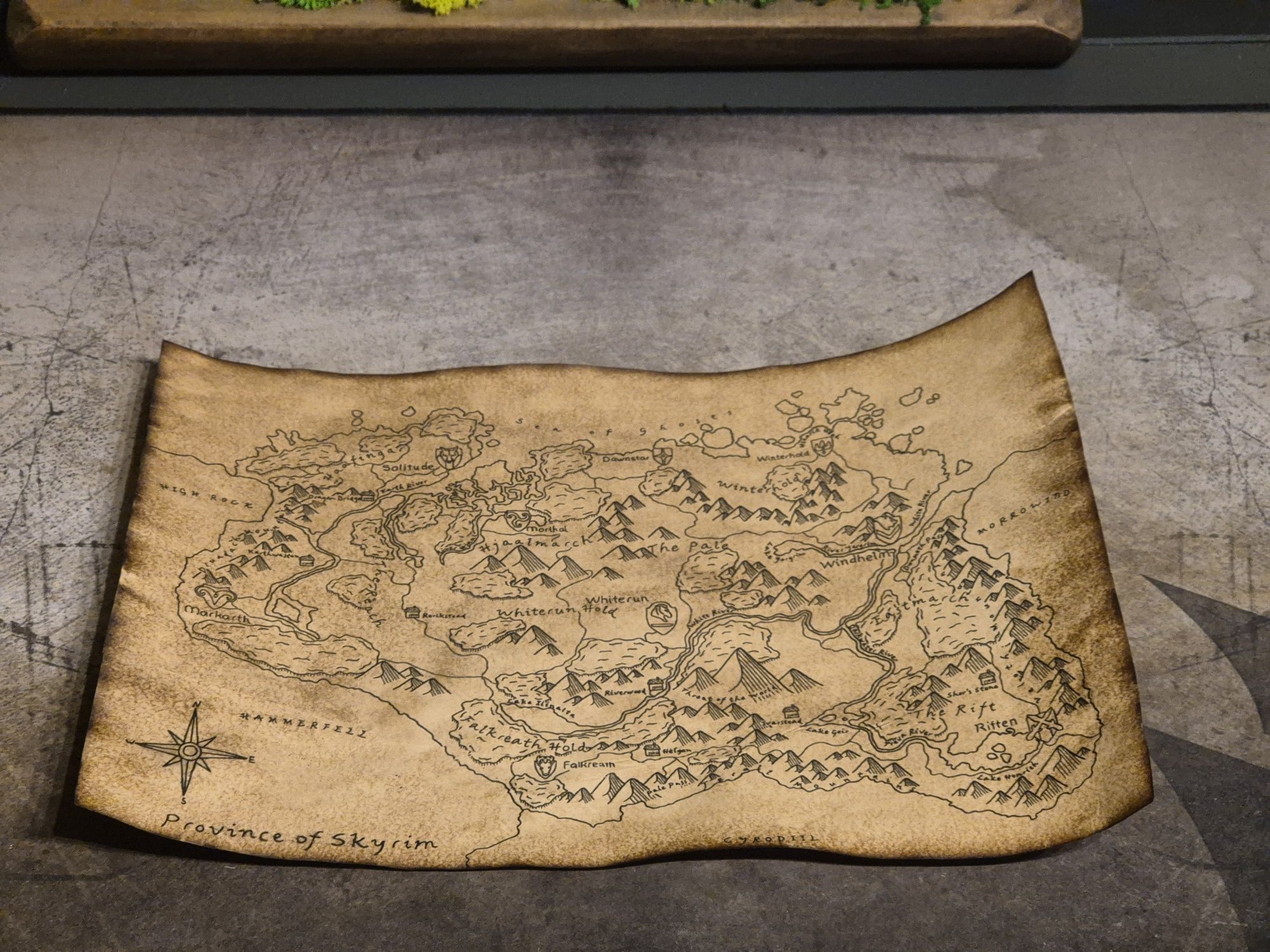 Mapa świata prowincji skyrim