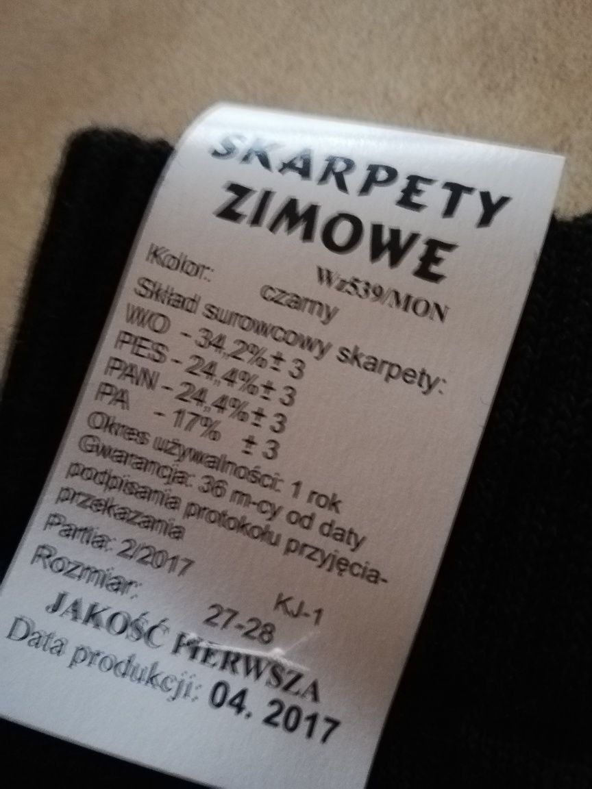 Skarpety zimowe  mon