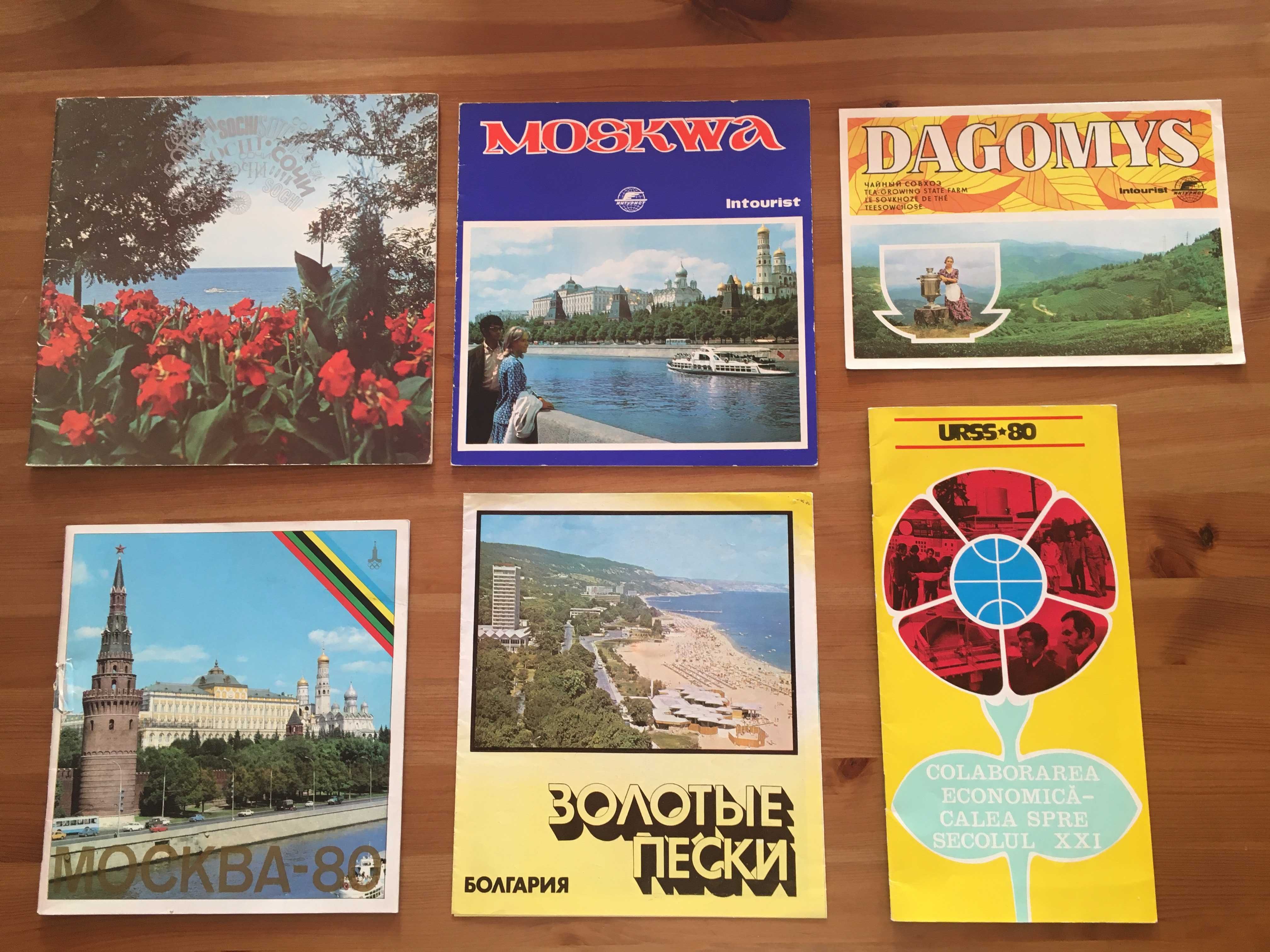 Stare foldery biur podróży lata 80 ZSRR