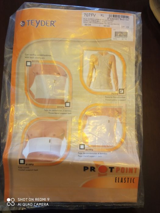 Cinta dorso lombar transpiravel