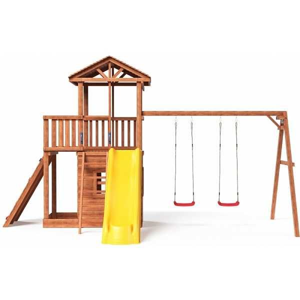 Дитячий ігровий майданчик-будиночок SportHouse-19 гірка і 2 гойдалки