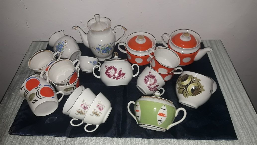 Остатки от сервизов СССР посуда чайник сахарница чашка наборы полонне